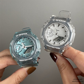 S2100SK SHOCK女新冰韧透明八角运动女表GMA CASIO卡西欧G