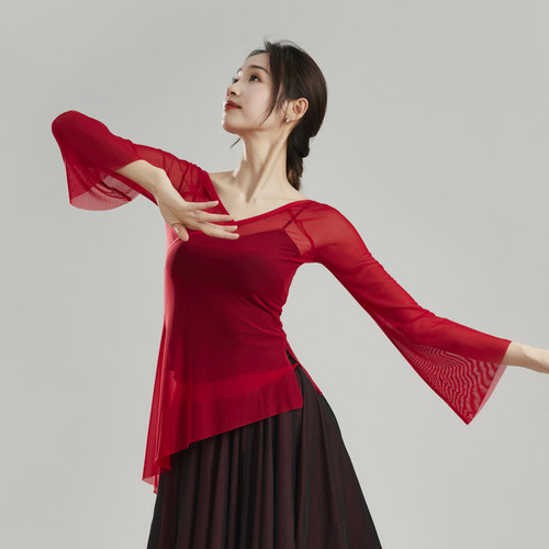 舞影秀衣套头纱衣古典舞身韵服