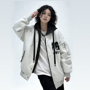 2025年新款 复古连帽棉服外套男女宽松加厚百搭潮牌夹克 美式