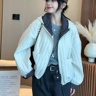 夹棉连帽外套 薄款 2025冬季 新款