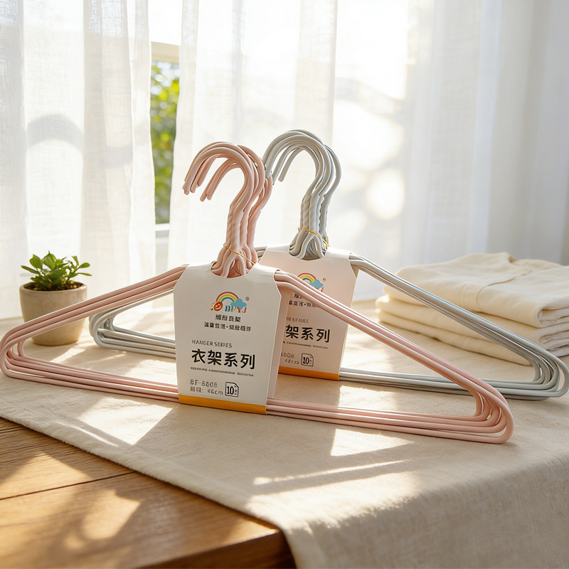 家用加粗加长成人浸塑衣架