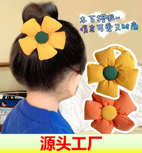 韓版 充棉布藝大花朵發(fā)圈甜美發(fā)飾女簡(jiǎn)約發(fā)繩網(wǎng)紅大腸圈丸子頭繩