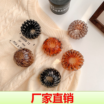 鸟巢百变风蓬松伸缩高马尾丸子头