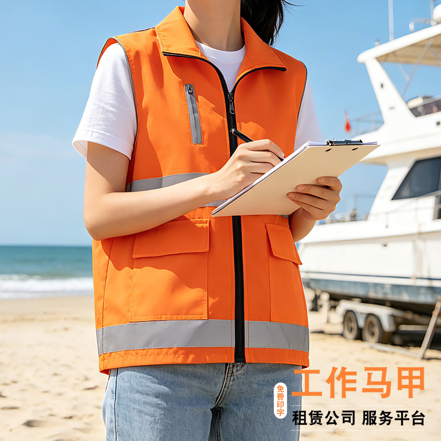 租赁公司工作服背心定制户外反光工程马甲家政物业服务马夹男女