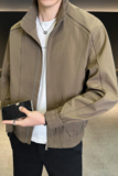 模特2026春装新款立领夹克衫5838P125黑色可穿到200斤，男装夹克，电商D227