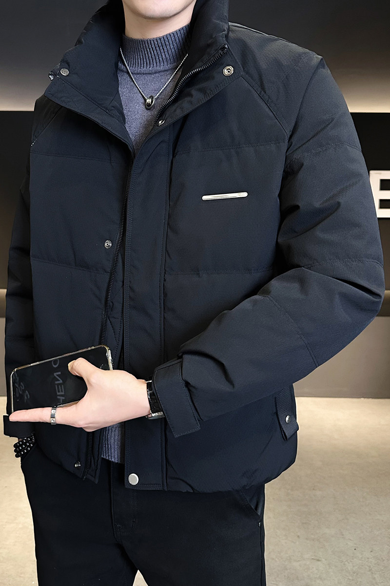 模特2025冬季男士立领标50绒白鸭绒羽绒服5826P190卡其,男装羽绒服,电商D227