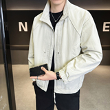 模特2026春装新款立领夹克衫882606P115黑色穿到200斤，男装夹克，电商D227