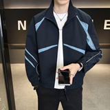 模特2026春装新款立领夹克衫26501P115黄色穿到200斤，男装夹克，电商D227