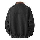 平铺摆拍2025年秋装翻领长袖夹克外套25602P120蓝色，男装夹克，电商D227