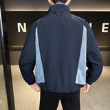 模特2026春装新款立领夹克衫26502P125米白穿到200斤，男装夹克，电商D227