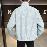 模特2026春装新款立领夹克衫26511P115蓝色穿到200斤，男装夹克，电商D227