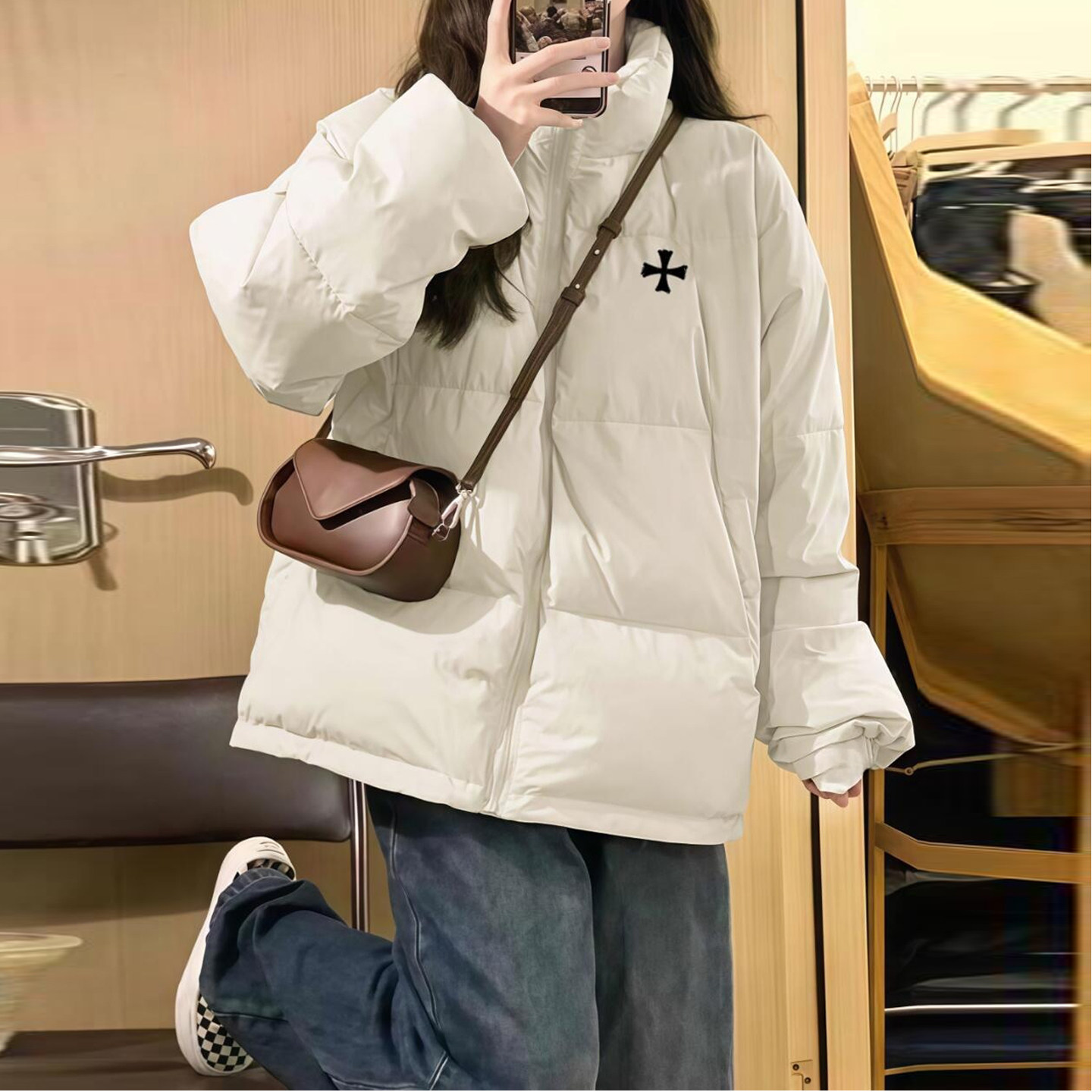 超好看学生韩系羽绒棉服加厚外套