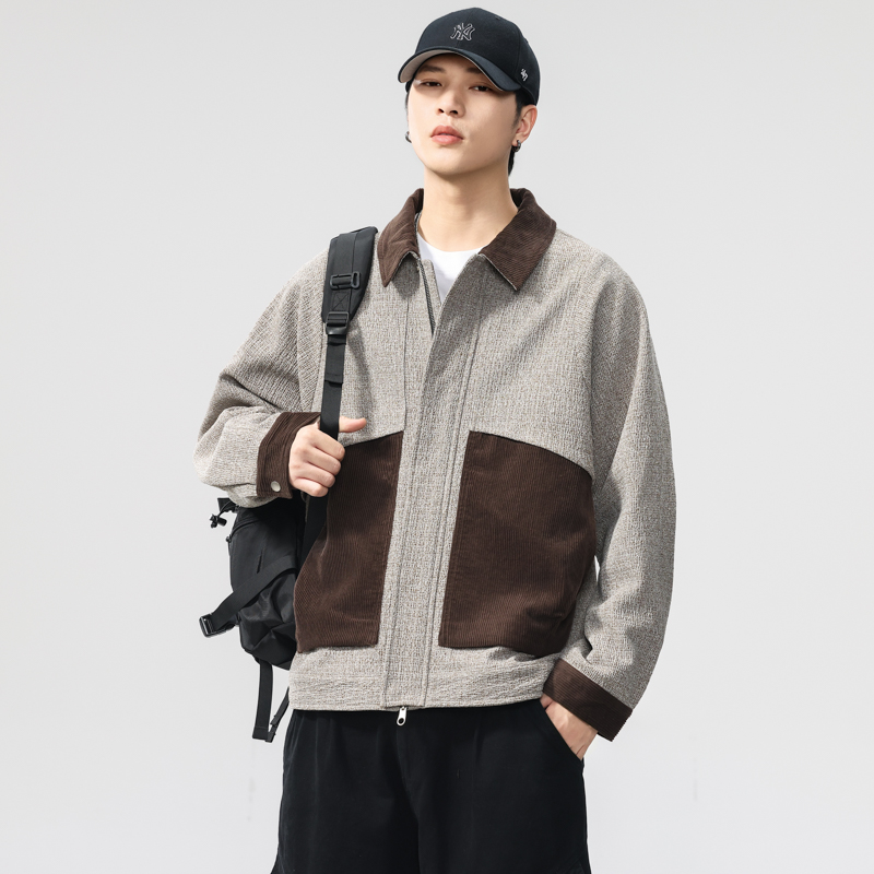 2025秋季新款潮牌巴恩风宽松休闲工装夹克外套个性设计感上衣