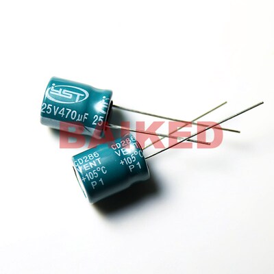 YST 铝电解电容 CD268 25V 470UF 20% 10X13 10*13 VENT 105度