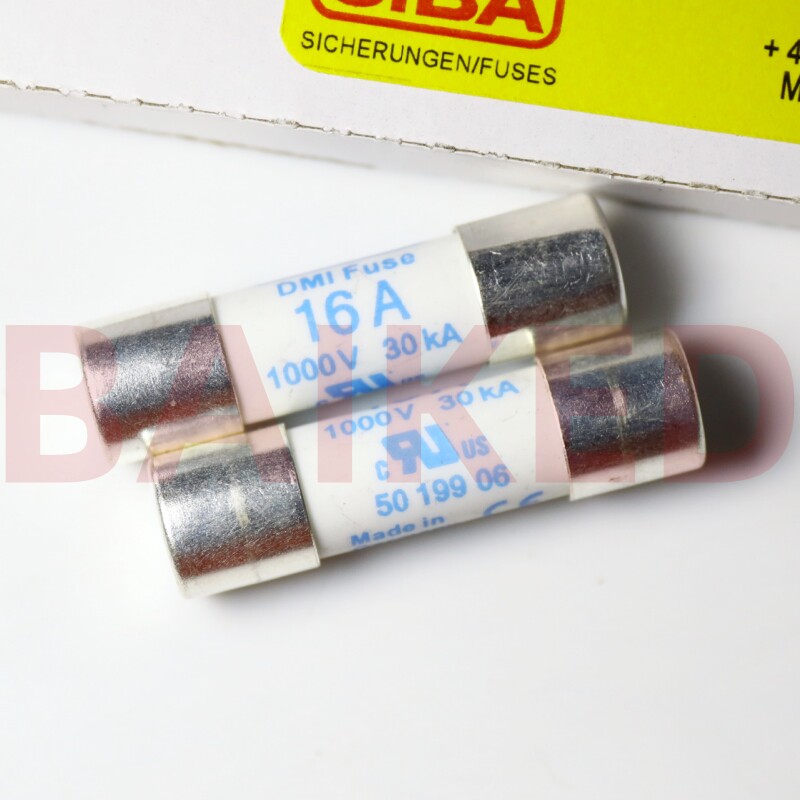 SIBA保险丝 50 199 06 16A 1000V 30kA 10x38mm DMI-Fuses 熔丝