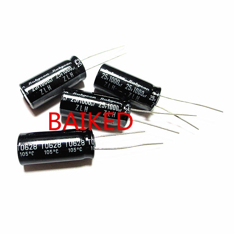 25V 1000UF ZLH 105度 10.2*24 10.2X24 Rubycon 进口电解电容