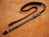 真皮照相机背带 头层牛皮复古单反可调节相机带 深棕LOGO定制 包邮