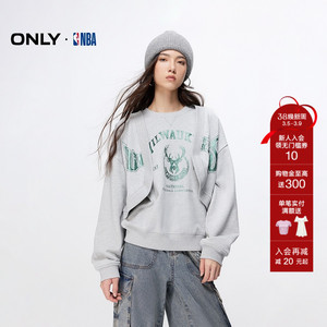 ONLY冬季NBA联名款美式潮酷印花套装卫衣女|12449R001