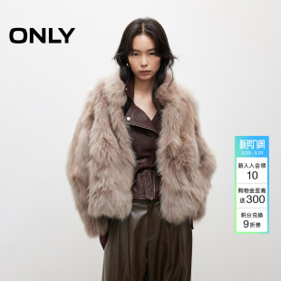 保暖真皮狐狸毛皮草外套女 优雅贵气正肩修身 ONLY2026春季 新款