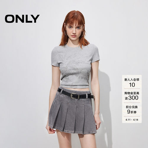 ONLY印花正肩短袖T恤