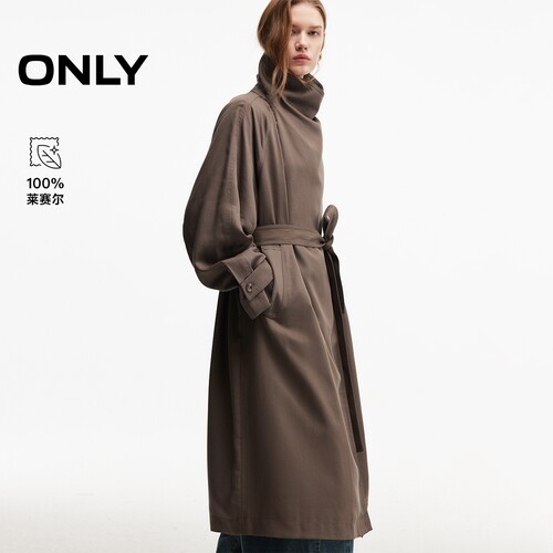 ONLY含莱赛尔轻盈长款风衣外套女