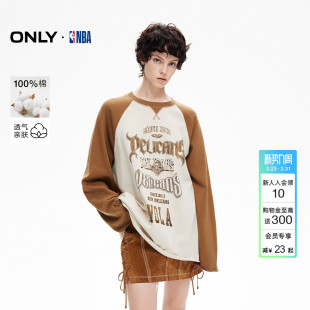纯棉圆领卫衣上衣女 潮流时尚 12449R004 NBA联名款 ONLY冬季