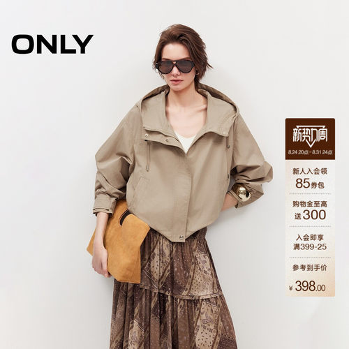 ONLY连帽风衣外套