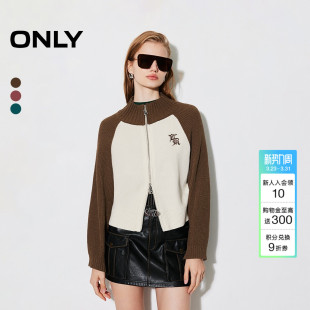 女 ONLY冬季 针织衫 插肩开衫 12443B009 含绵羊毛高领长袖