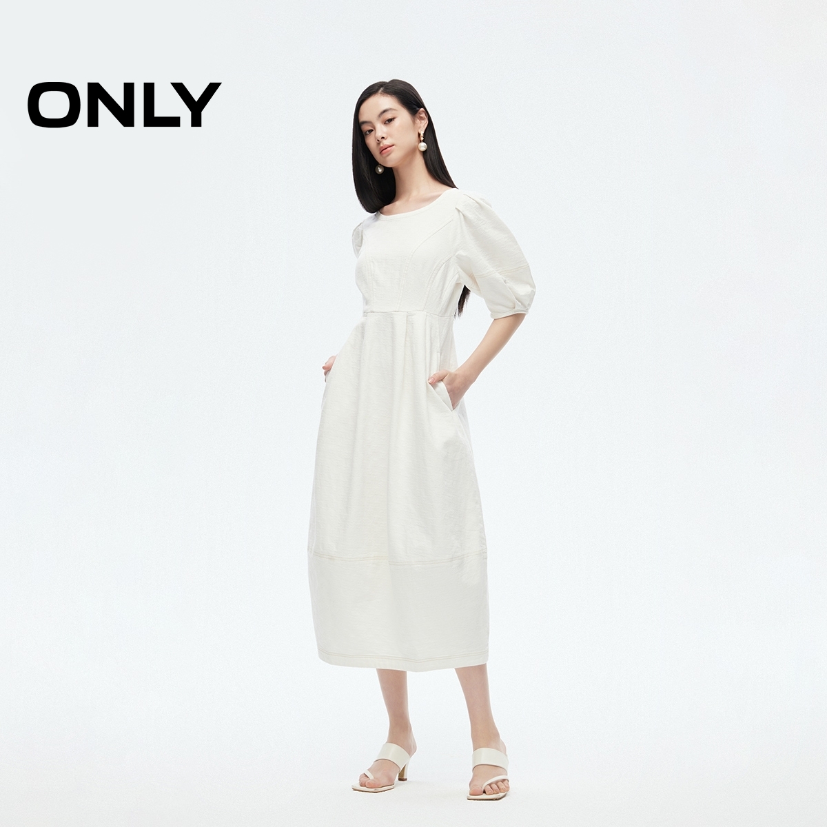 ONLY休闲简约中长款连衣裙