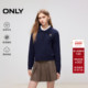 新款 休闲复古纯色POLO领长袖 毛衣针织衫 ONLY2026春季 女 125113001