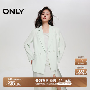 静奢通勤休闲直筒宽松西装 ONLY秋季 轻薄气质职业装 新款 外套女 时尚