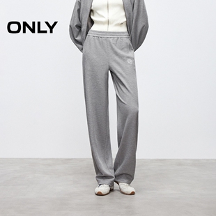 休闲裤 舒适弹力腰身宽松阔腿裤 女 潮流简约休闲卫裤 ONLY春季
