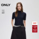 ONLY2026春季 T恤女 修身 新款 舒适莱赛尔百搭打底纯色半高领短袖