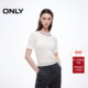 ONLY2026春季 女 针织衫 新款 撞色花边亲肤柔软圆领显瘦正肩短款