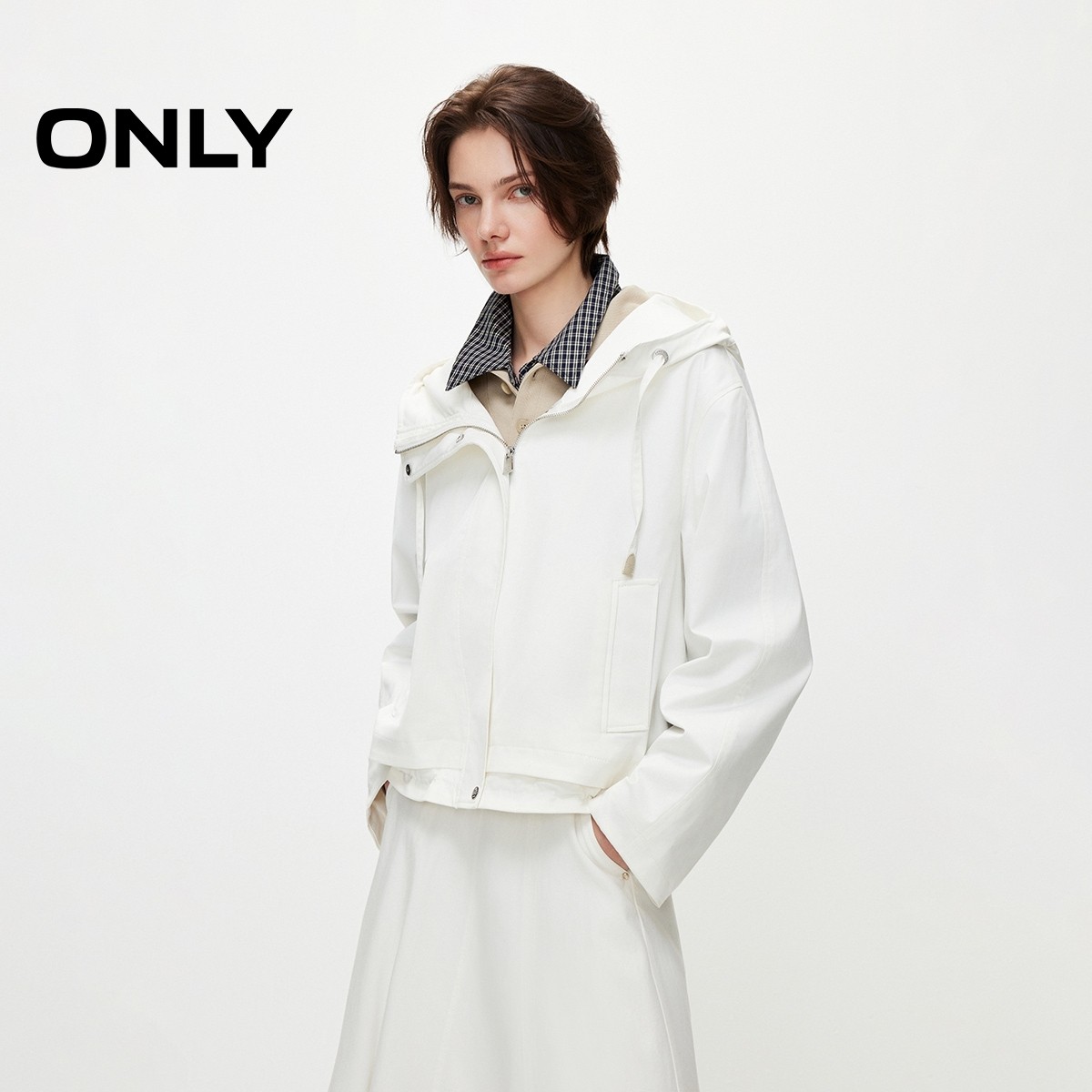 ONLY2026春季新款纯色连帽实用双口袋设计落肩宽松开衫风衣外套女,女装/女士精品,风衣,淘宝优惠券,粉丝福利购,淘宝优惠卷