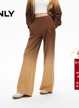 ONLY冬季休闲百搭高腰显瘦直筒长裤休闲裤子|12431D005