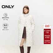 ONLY冬季 90白鸭绒简约风宽松立领羽绒服女 124412028