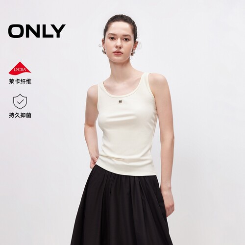 ONLY莱卡抑菌亲肤云朵感无袖T恤