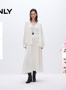 ONLY2026春季新款优雅柔软拼接针织套装长裙连衣裙女|125146001