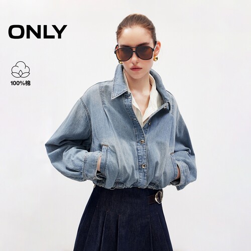 ONLY宽松短款牛仔外套