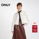 短款 ONLY2026春季 新款 立体贴袋纯色挺阔正肩剪裁立体褶皱风衣女