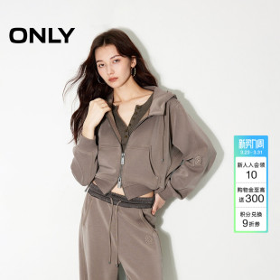 连帽卫衣上衣女 开衫 12439R020 休闲高级感宽松短款 ONLY冬季