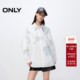 ONLY秋季 124405008 女 时尚 潮酷拼接泼墨印花宽松落肩衬衫