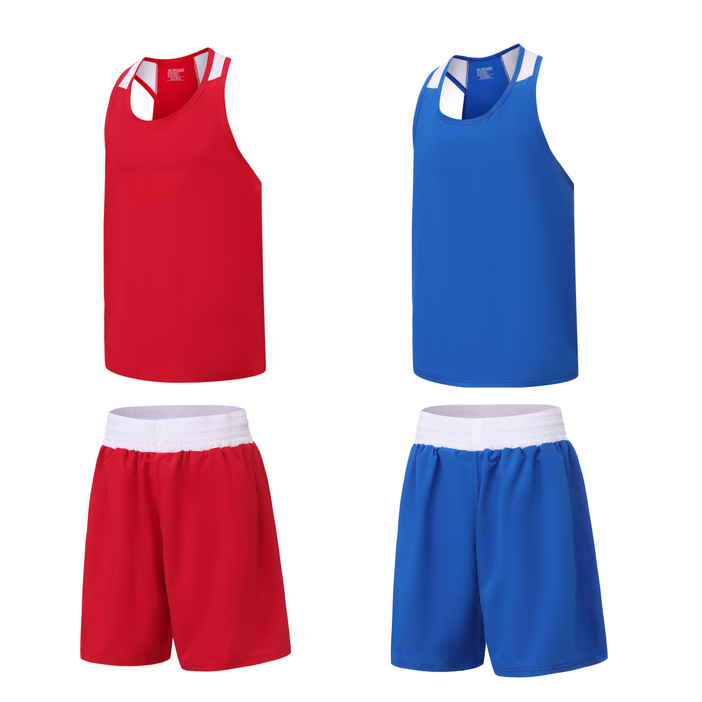 拳击服成人男女专业比赛散打泰拳搏击拳击训练服套装红蓝青少年