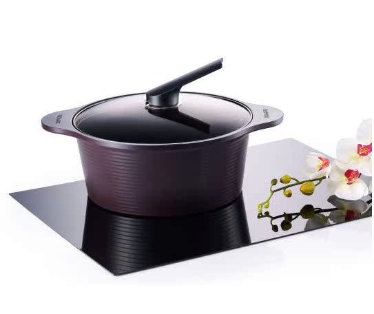 韩国原装进口正品HAPPYCALL汤锅炖锅防扑锅可立放锅盖不粘锅