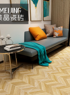 仿实木瓷砖地板600x600北欧客厅木纹砖卧室阳台防滑地砖中式美式
