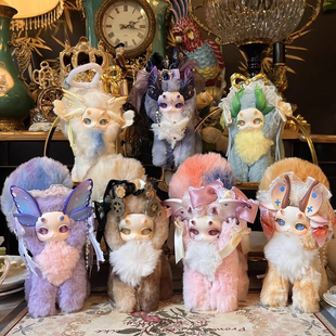 正版猫猫龙幻想生物魔法学院系列潮玩毛绒盲盒兔兔龙二代手办