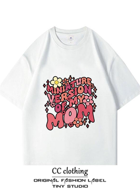 夏季新款小众ins字母设计印花纯棉圆领男女短袖潮牌重磅宽松T恤