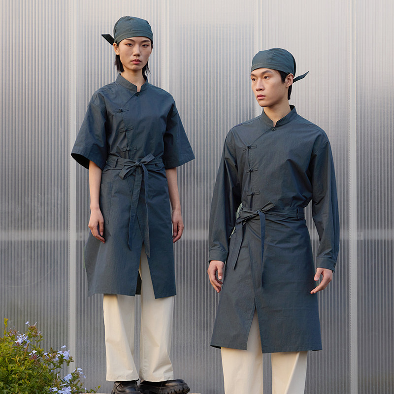 2026新款云贵山野风餐饮工作服新中式火锅餐厅服务员工作服套装