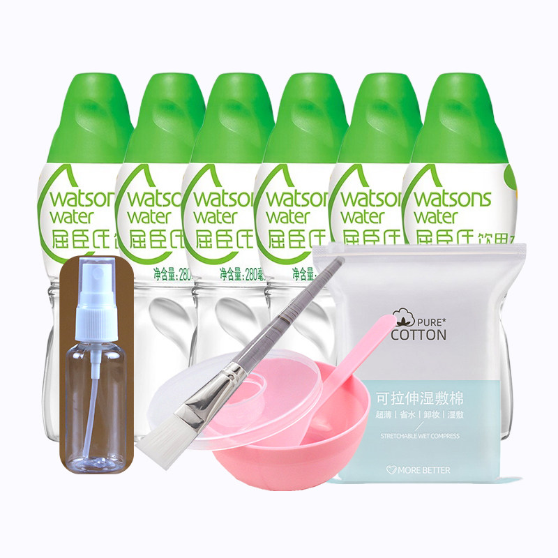 屈臣氏蒸馏水280ml*6瓶高温蒸馏专业无菌制法蒸溜水湿敷补水纯净